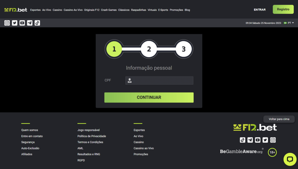 Registro F12.BET