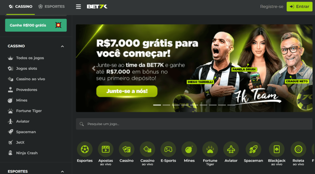 Ofertas de Boas-vindas do BET7K